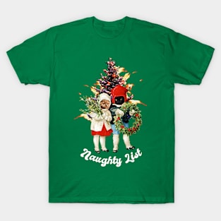 Naughty List Christmas Cats T-Shirt